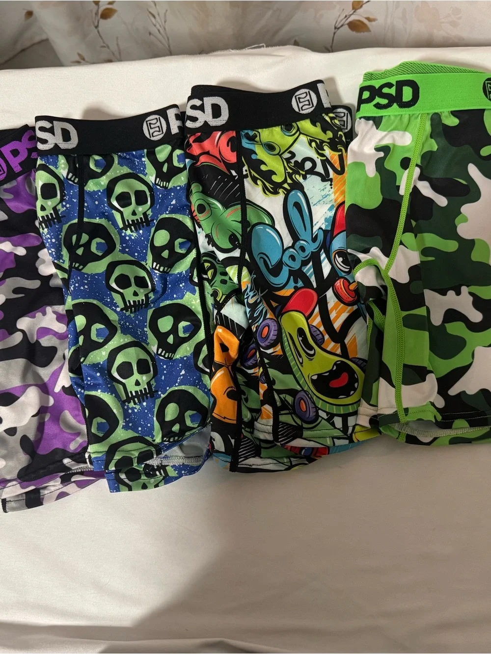 PSD Kids Boxer Medium Bundle of (4) Camo Colorful EUC Everyday Casual